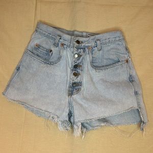 Vintage 90’s Palmetto’s. Denim cut off shorts.